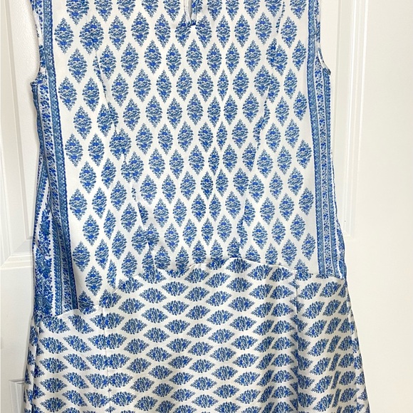 Madewell Skyscape Dress in Diamond Floral Paisley Pattern Drop Waist - Picture 4 of 8